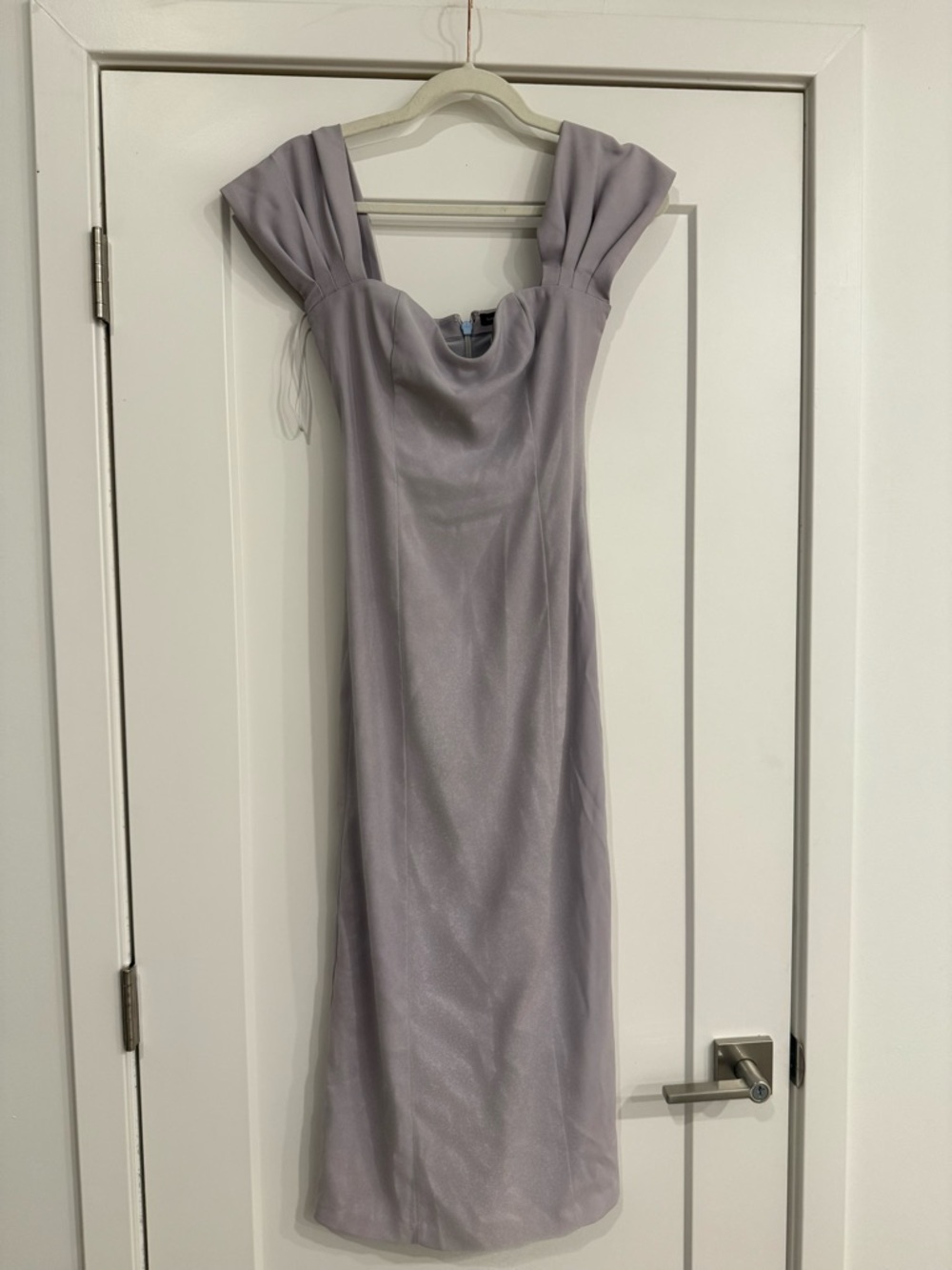 Abercrombie & Fitch Lavender Off-Shoulder Evening Dress